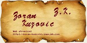 Zoran Kuzović vizit kartica